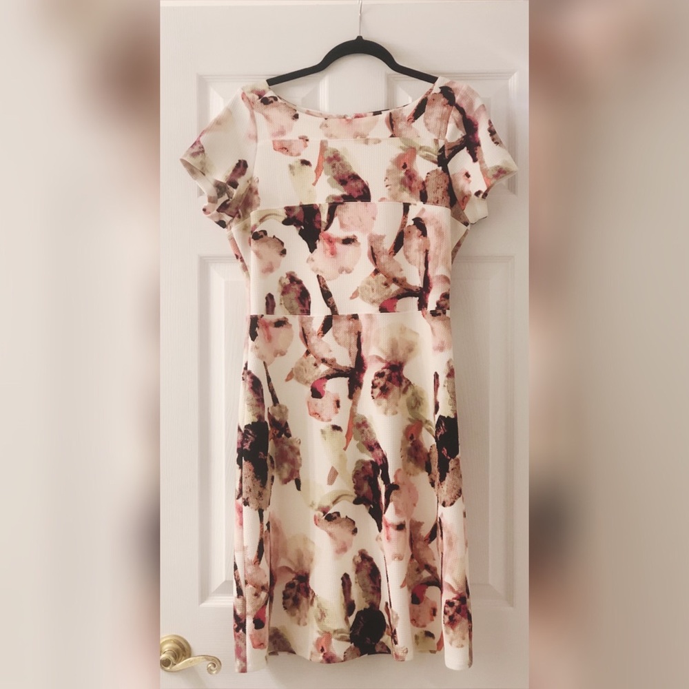 Ivanka Trump Waffle Weave floral dress sz 10